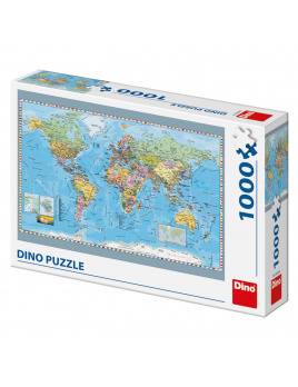 Dino Puzzle Politická mapa světa 1000 dílků