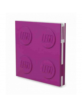 LEGO® Zápisník s gelovým perem jako klipem - purpurový