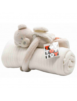 Toy Toy Toy Dětská deka s plyšovým medvídkem