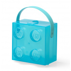 LEGO® Svačinový box s rukojetí průsvitná modrá