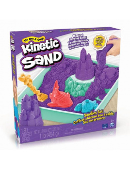 Spin Master Kinetic Sand Krabice tekutého písku s podložkou FIALOVÁ