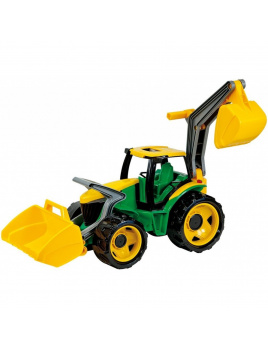 LENA Traktor se lžící a bagrem zeleno žlutý 65 cm