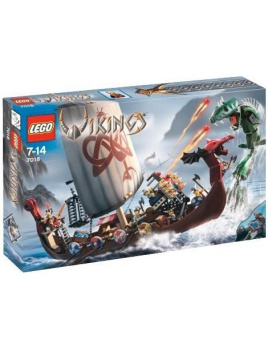 LEGO Vikings 7018 Vikingská loď v boji s midgarským hadom