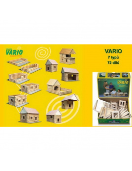 Walachia Vario 7 typů - dřevěná stavebnice - 72 dílů