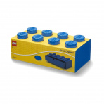 LEGO stolný box 8 so zásuvkou modrý