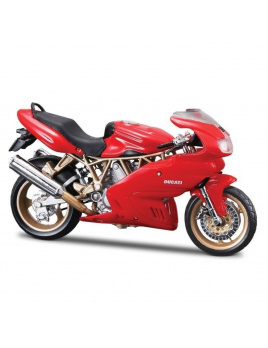 Burago Kovový model motorky Ducati Supersport 900 1:18 stříbrná