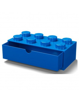 LEGO® Stolní box 8 se zásuvkou modrý