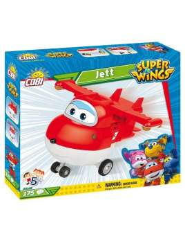 COBI 25122 Super Wings Světoběžník Jett červené letadlo