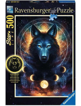 Ravensburger 13970 Svítící puzzle Měsíční vlk 500 dílků
