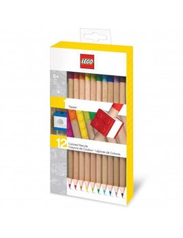 LEGO® Pastelky, mix barev - 12 ks s LEGO® klipem