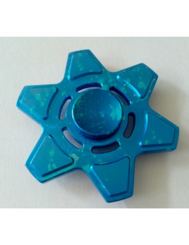 Fidget Spinner kov ALU STAR6 modrý