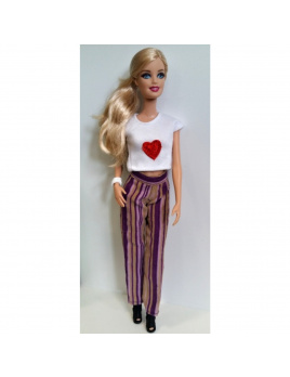 Barbie Kalhoty proužkované manchester
