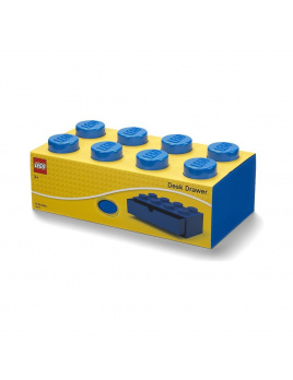 LEGO stolný box 8 so zásuvkou modrý
