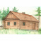Walachia Roubená chalupa - dřevěná slepovací stavebnice