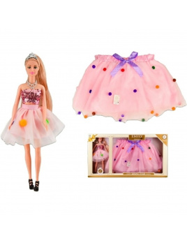 Mac Toys Panenka EMILY se sukýnkou pro holčičku - růžová
