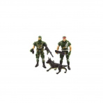 Figurky 2 vojáci se psem a doplňky 6 cm