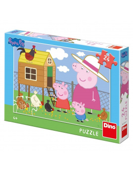 Dino Puzzle Peppa Pig: Slepičky 24 dílků