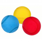 Míčky na soft tenis 3ks modrý, žlutý, červený, průměr 7cm