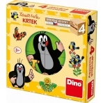 Dino Kubus Krteček 4 dřevěné kostky