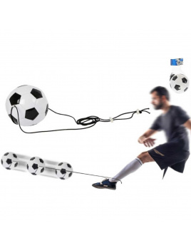Futbalový trenažér lopta 19cm na pružnom lane v sietke