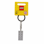 LEGO 851406 Kocka 2 x 4 - strieborná klúčenka