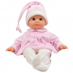Panenka Bambolina miminko v růžovém pyžámku 30cm