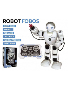 Robot RC FOBOS interaktivní chodící 40 cm česky mluvící