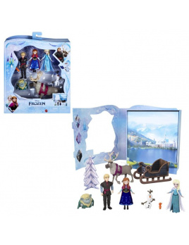 Mattel Disney Frozen Pohádkový příběh malých panenek ANNA A ELSA S KAMARÁDY, HLX04