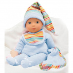 Panenka Bambolina miminko v modrém pyžámku 33cm